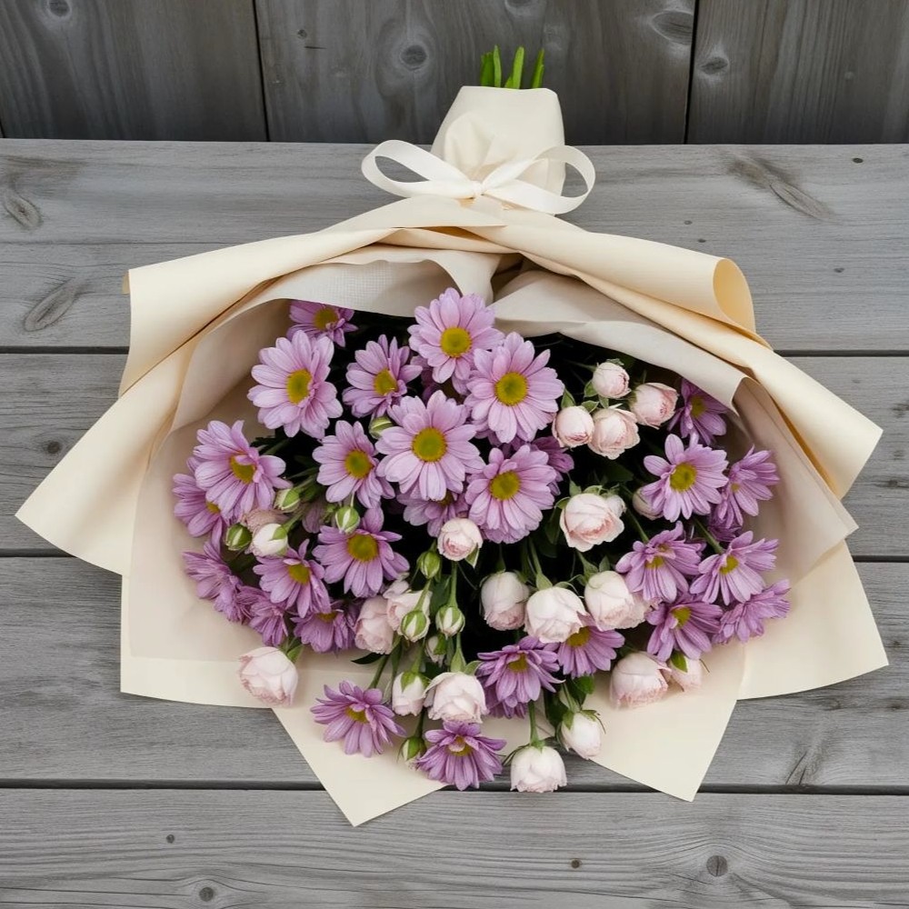 Букет цветов из: Розы и Хризантемы в Наро-Фоминске