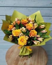 Букет цветов из:  Альстромерии и Розы в Наро-Фоминске