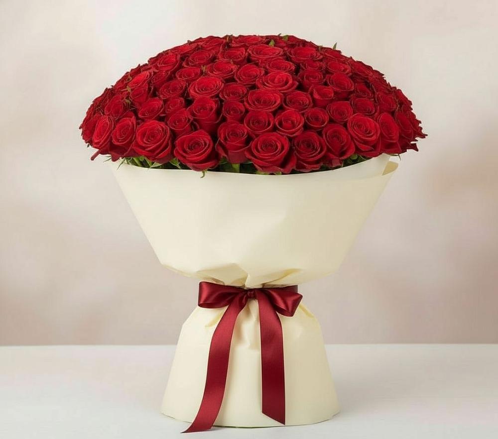 Букет 101 Красная роза Милано в Наро-Фоминске