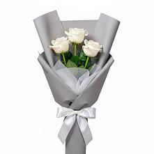Букет 3 белые розы #REPLACE_PRED# Наро-Фоминске