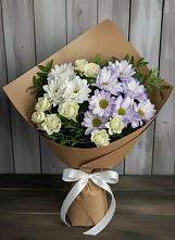 Букет цветов из:  Хризантемы и Розы в Наро-Фоминске