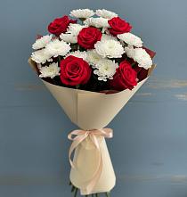 Букет цветов из:  Розы и Хризантемы в Наро-Фоминске