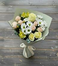 Букет цветов из:  Альстромерии, Розы и Хризантемы #REPLACE_PRED# Наро-Фоминске