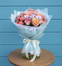 Букет цветов из:  Хризантемы и Розы в Наро-Фоминске