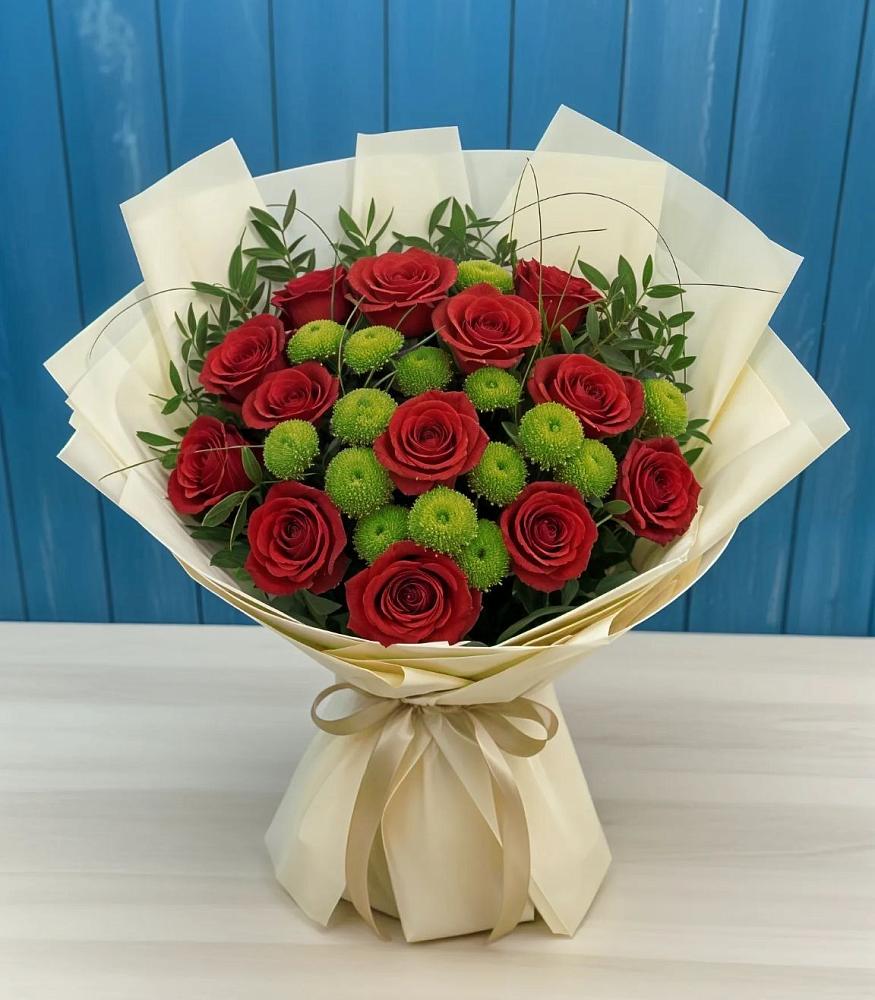 Букет цветов из: Розы и Хризантемы в Наро-Фоминске