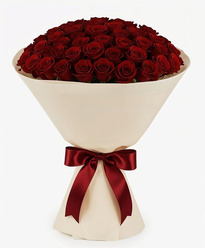 Букет 101 Бордовая роза Блэк Бакарра в Наро-Фоминске