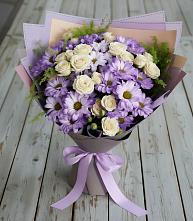 Букет цветов из:  Хризантемы и Розы в Наро-Фоминске