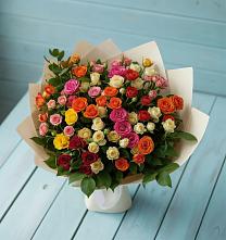 Букет Микс из разноцветных кустовых роз #REPLACE_PRED# Наро-Фоминске